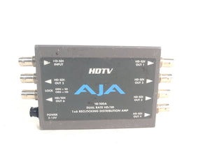 AJA HD10DA Dual Rate HD/SD 1x6 Reclocking Distribution Amp - NO PSU