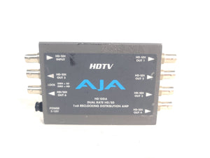 AJA HD10DA Dual Rate HD/SD 1x6 Reclocking Distribution Amp - NO PSU