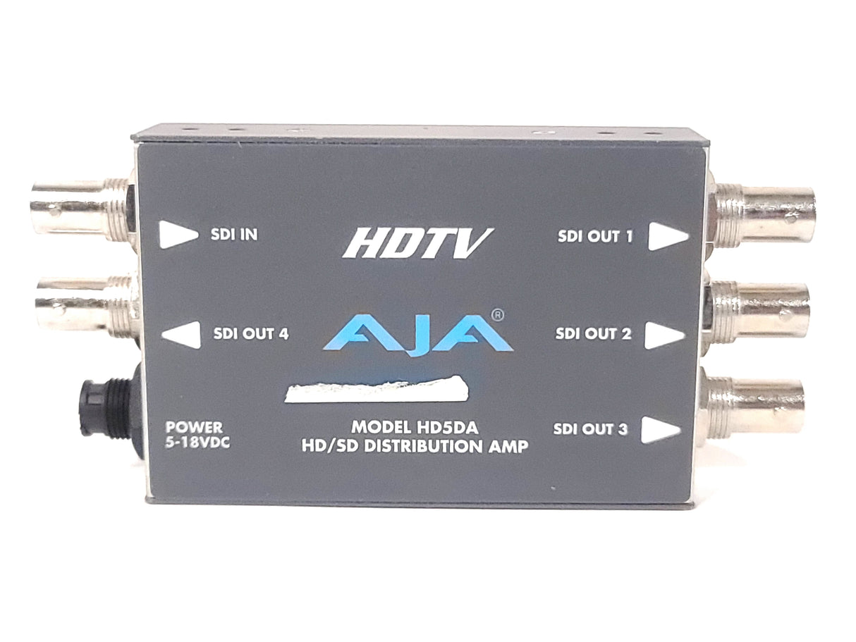 AJA HD5DA HD-SDI/SDI Serial Digital Distribution Amplifier w/ PSU