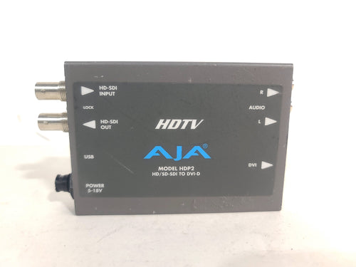 AJA HDP2 HD/SD-SDI to DVI-D & Audio Converter