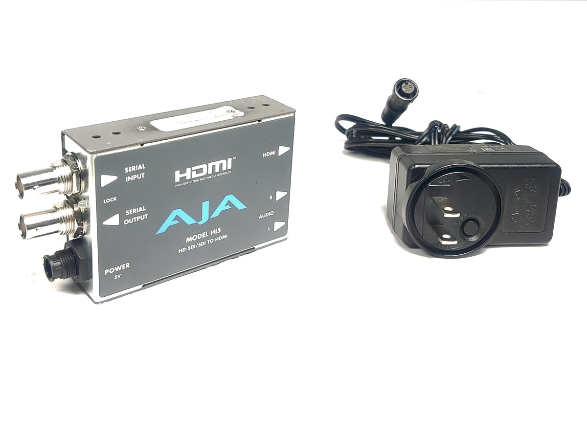 AJA Hi5 HD-SDI/SDI to HDMI Video and Audio Converter w/ PSU