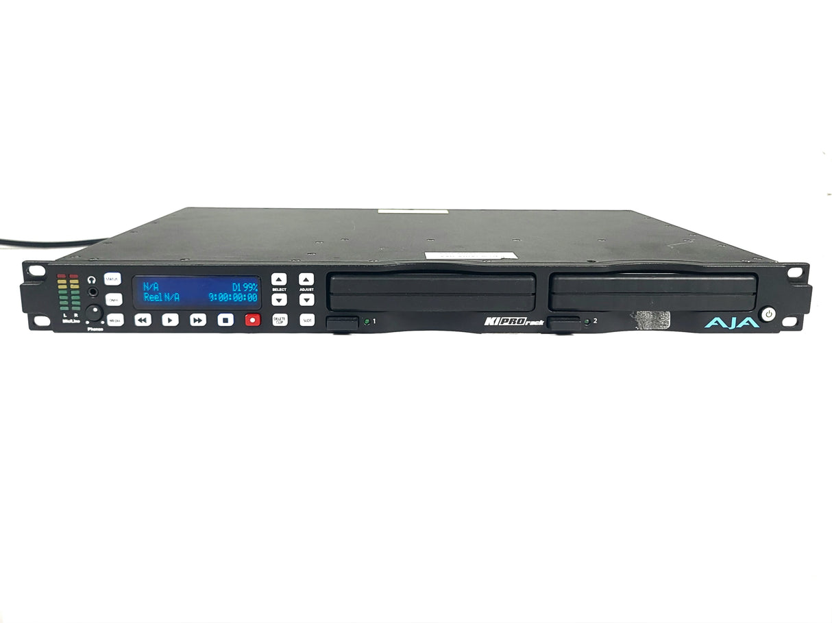 AJA Ki Pro Rack File Based 1RU Recorder and Player w/ (2) AJA 512GB KiStor Solid State Drives