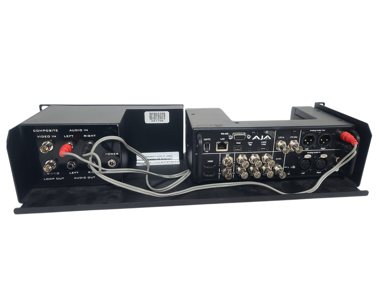 AJA Ki Pro Video Recorder in DELVCAM KPR-LCD 2RU Rackmount Monitoring Unit w/ KISTOR500USB-R0 500GB Hard Disk Drive Storage Module