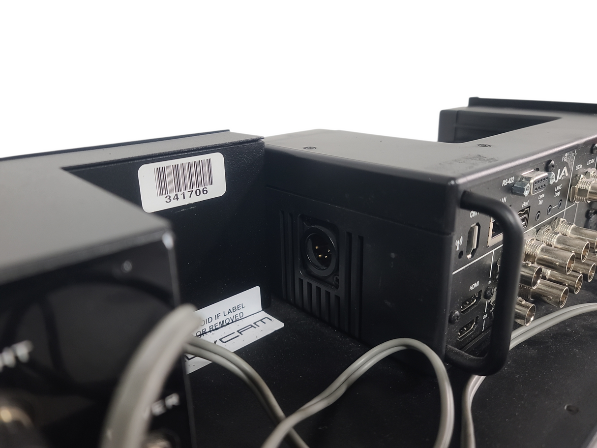 AJA Ki Pro Video Recorder in DELVCAM KPR-LCD 2RU Rackmount Monitoring Unit w/ KISTOR500USB-R0 500GB Hard Disk Drive Storage Module