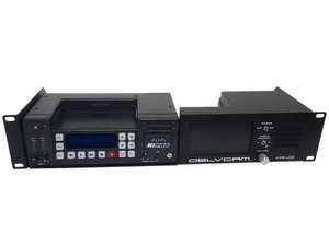 AJA Ki Pro Video Recorder in DELVCAM KPR-LCD 2RU Rackmount Monitoring Unit w/ KISTOR500USB-R0 500GB Hard Disk Drive Storage Module