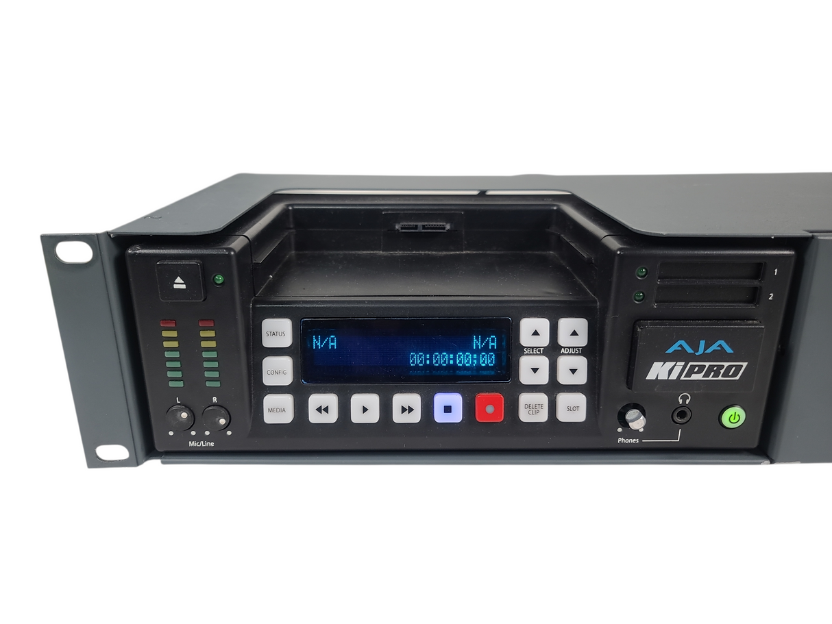 AJA Ki Pro Video Recorder in Murraypro 2RU Rackmount LCD Monitoring Unit w/ (2) KI-STOR500-USB 500GB Hard Disk Drive Storage Modules