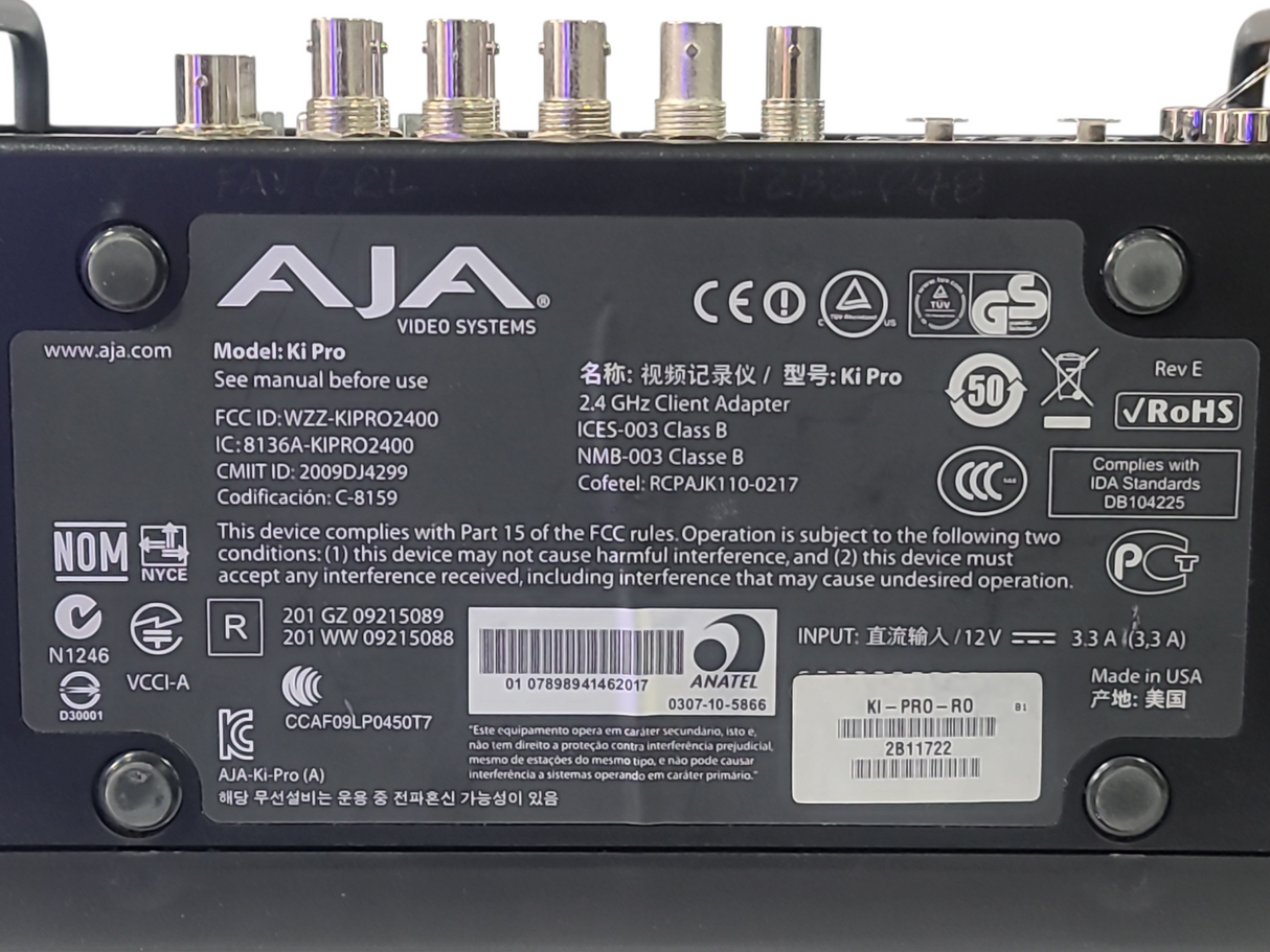 AJA Ki Pro Video Recorder w/ KI-STOR500-USB 500GB Hard Disk Drive Storage Module