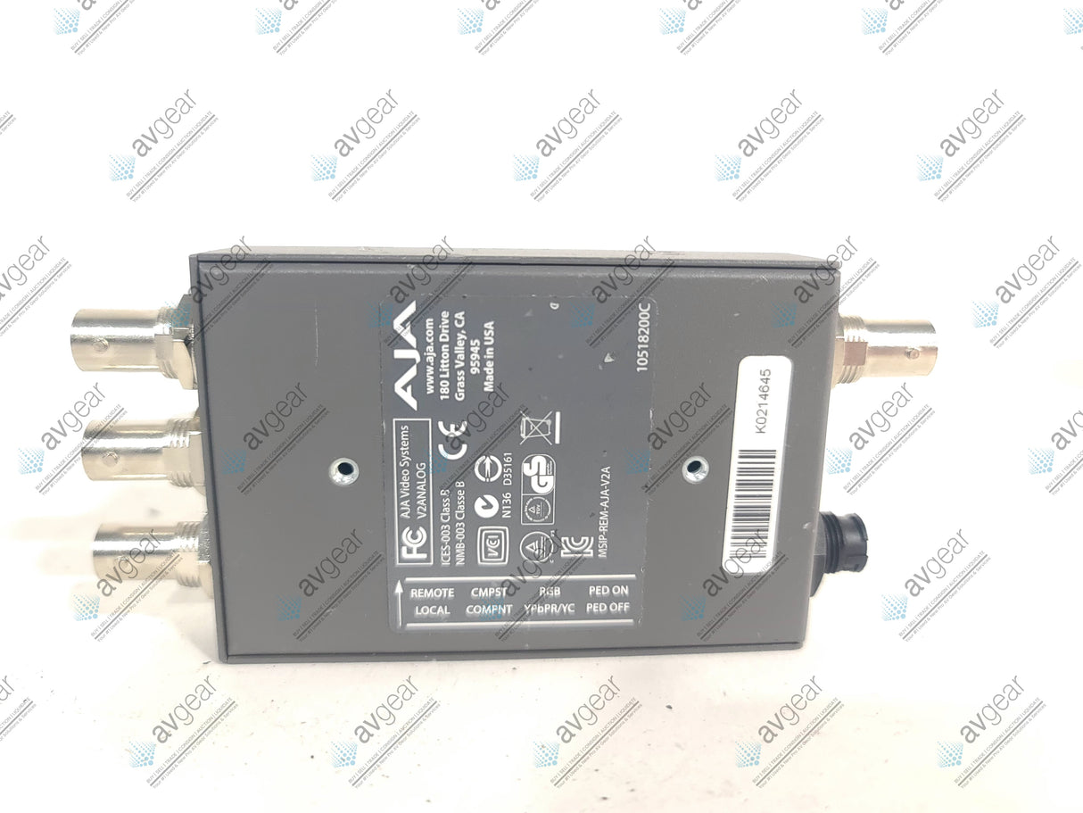 AJA V2Analog HD/SD-SDI to Analog Mini-Converter