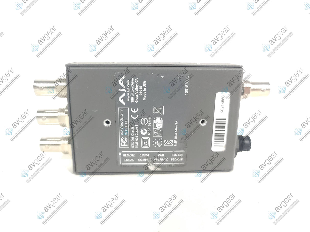 AJA V2Analog HD/SD-SDI to Analog Mini-Converter