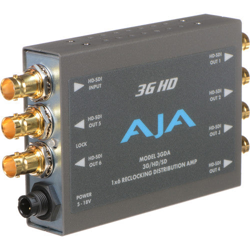 AJA 3GDA 1x6 3G/HD/SD Recklocking Distribution Amplifier