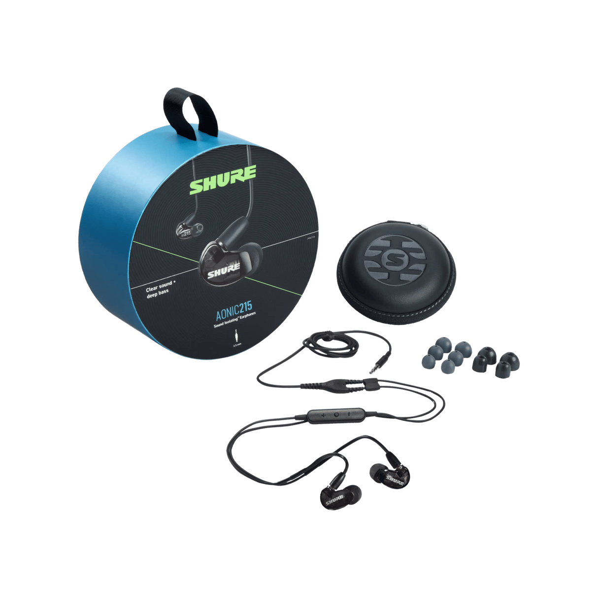 Shure SE215 Sound-Isolating In-Ear Stereo Earphones with RMCE-UNI Remote Mic Universal Cable