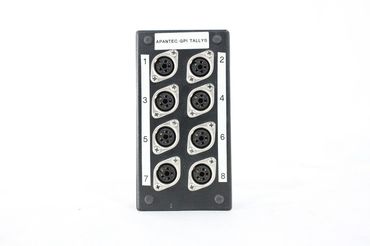 APANTAC GPI TALLY (8) INPUT PIN OUTLET W/MONITOR CONNECTION