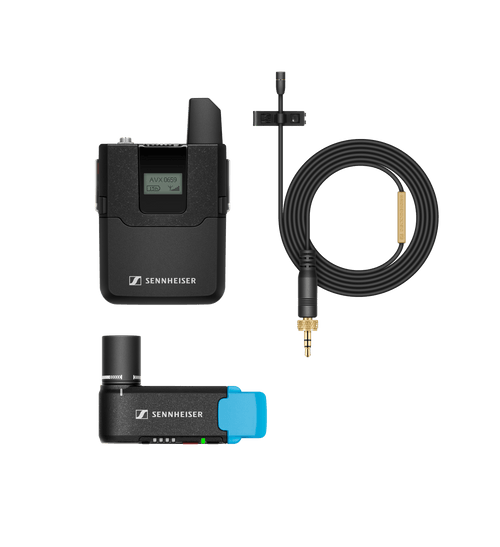 Sennheiser AVX-MKE2 SET-4-US SET Digital Camera-Mount Wireless Omni Lavalier Microphone System (1.9 GHz)