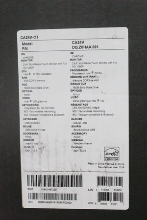 Acer Chromebase CA24V-CT Celeron 4GB 16GB 23.8" All in One Computer