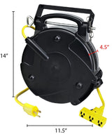 Alert ProReel 40' Heavy-Duty Retractable Extension Cord Reel