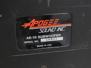 Apogee Sound AE-10 Dual 15" Passive Subwoofer