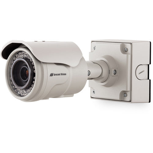Arecont Vision AV1225PMIR-S MegaView 2 Series 1.2MP Indoor/Outdoor Weatherproof IR Day/Night Bullet IP Camera with 3 to 9mm Wide Angle Varifocal Lens