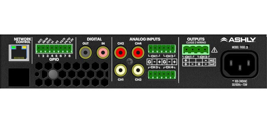 Ashly FX60.2 1/2-rack Compact 2-Channel Power