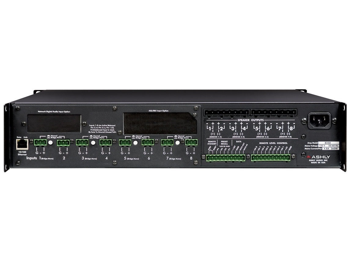 Ashly NE8250 Network Enabled 8-Channel Amplifier