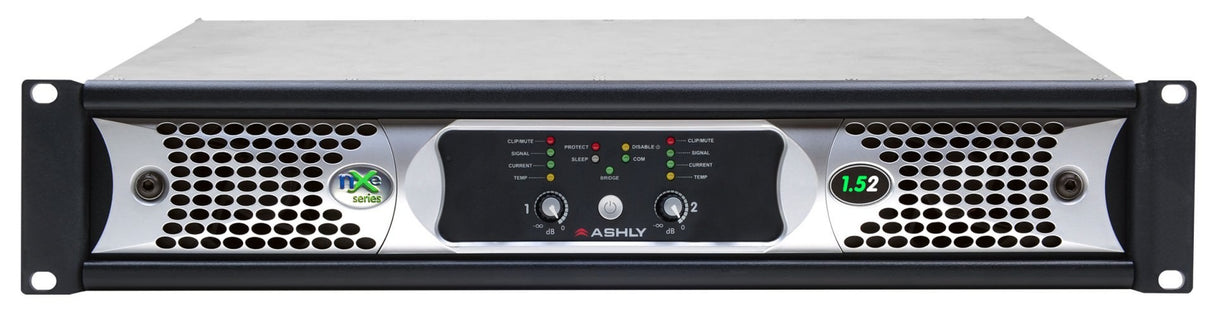 Ashly nXe1.52BD 2-Channel Network Power Amplifier with OPDante and OPDAC4 Option Cards