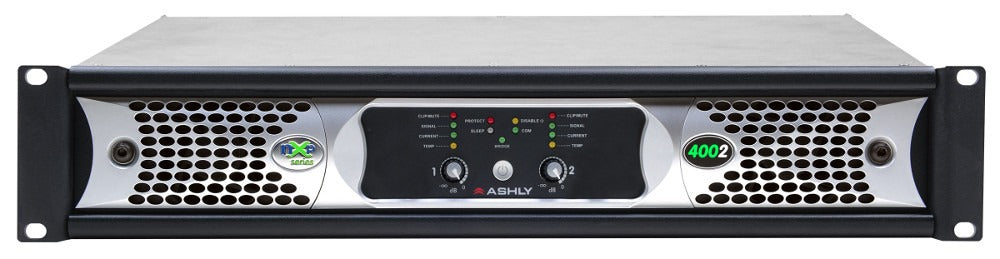 Ashly nXp4002D 2-Channel Network Power Amplifier, 400W at 2 Ohms with Protea DSP & OPDante Card