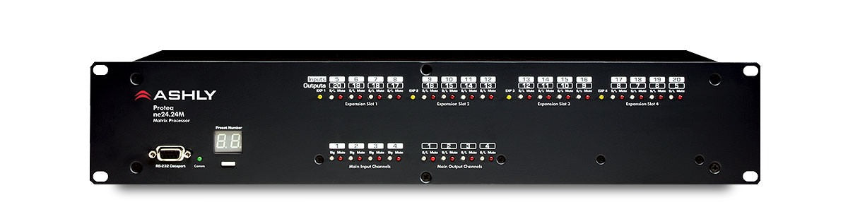 Ashly ne24.24M Logic 16x4 Network Protea DSP Audio Matrix Processor