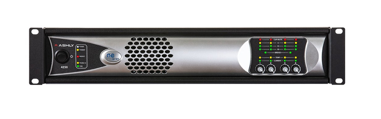 Ashly ne4250BD 4-Channel Amplifier with OPDante and OPDAC4 Option Cards