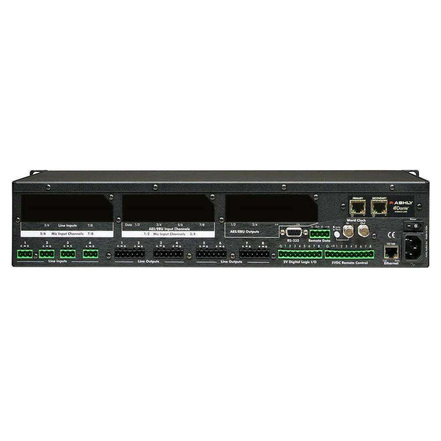 Ashly ne4800d Network-Enabled Protea DSP Audio System Processor 4-in x 8-out with Dante card