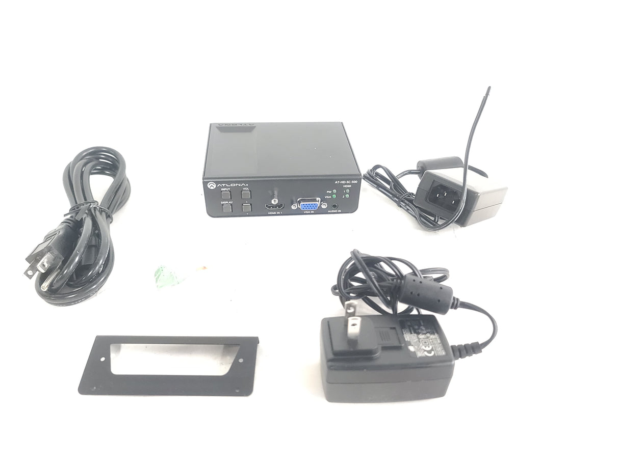 Atlona AT-HD-SC-500 3-Input Switcher and Scaler w/ MISC Cables in Original Box