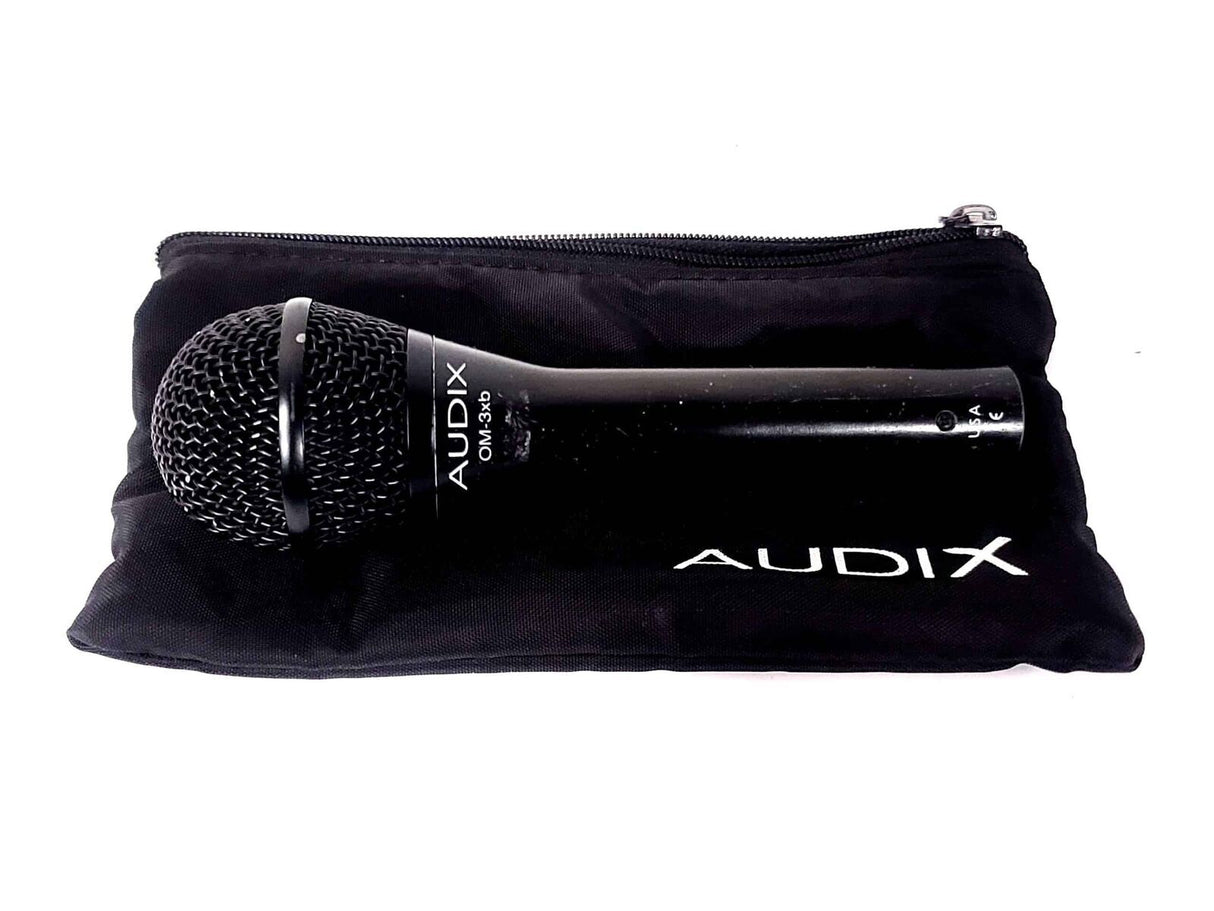 Audix OM-3xb Dynamic HyperCardioid Vocal Microphone in Soft Pouch