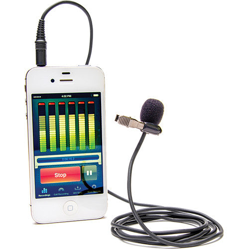 Azden AZDEN-EX-503i Pro Studio Lapel Mic w/ TRRS Plug for iOS & Android