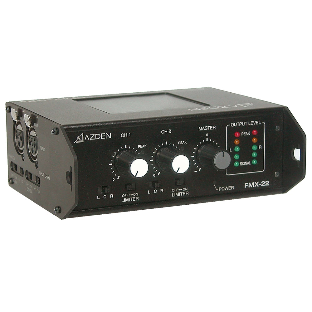 Azden AZDEN-FMX-22 Professional Portable Mixer w/ 2 XLR Inputs