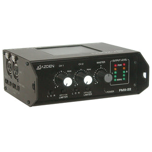 Azden AZDEN-FMX-22 Professional Portable Mixer w/ 2 XLR Inputs