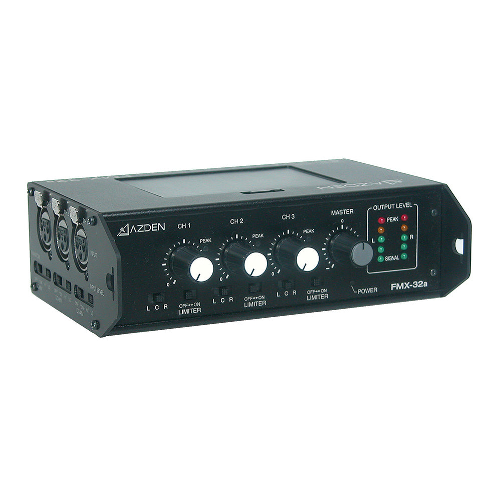 Azden AZDEN-FMX-32a Professional Portable Mixer w/ 3 XLR Inputs