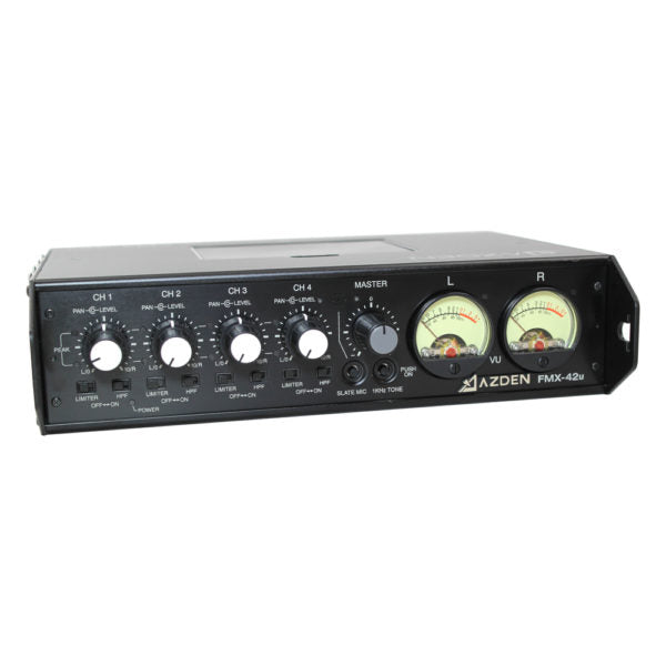 Azden AZDEN-FMX-42U 4-Channel Portable Mixer w/ USB Digital Output