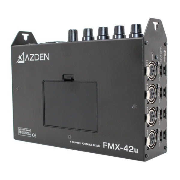 Azden AZDEN-FMX-42U 4-Channel Portable Mixer w/ USB Digital Output