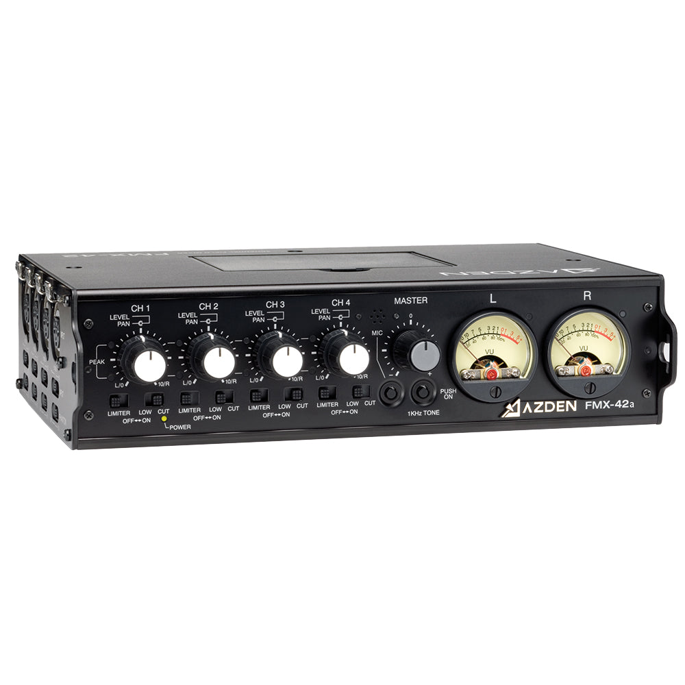 Azden AZDEN-FMX-42a 4-channel Portable Mixer w/ 10-Pin Output