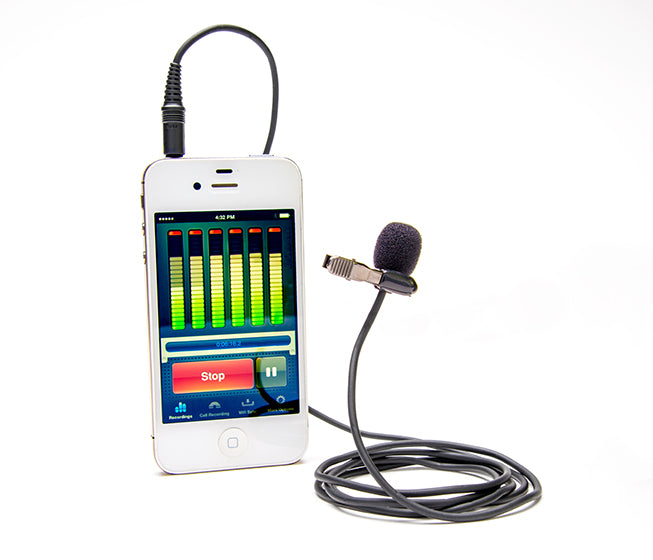 Azden EX-503i Pro Studio Lapel Mic w/ TRRS Plug for iOS & Android