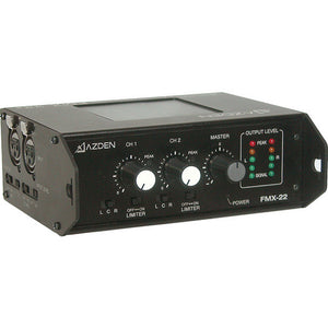 Azden FMX-22 Professional Portable Mixer w/ 2 XLR Inputs