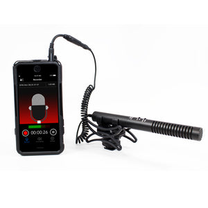 Azden SGM-990+I 2-Position Shotgun Mic w/ TRRS Adapter for iOS - 3