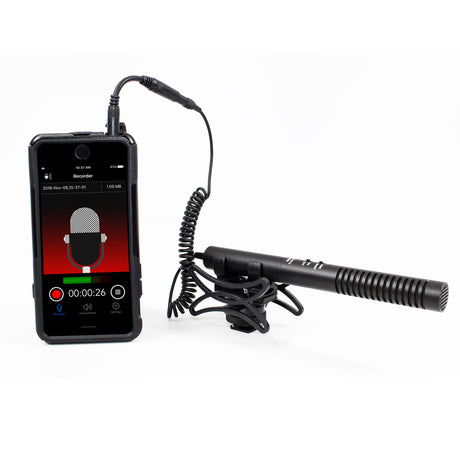 Azden SGM-990+I 2-Position Shotgun Mic w/ TRRS Adapter for iOS - 3