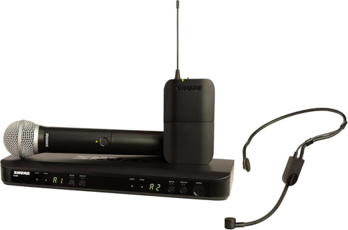 Shure BLX1288/PGA31 Dual-Channel Wireless Combo Headset & Handheld Microphone System (J11: 596 to 616 MHz)