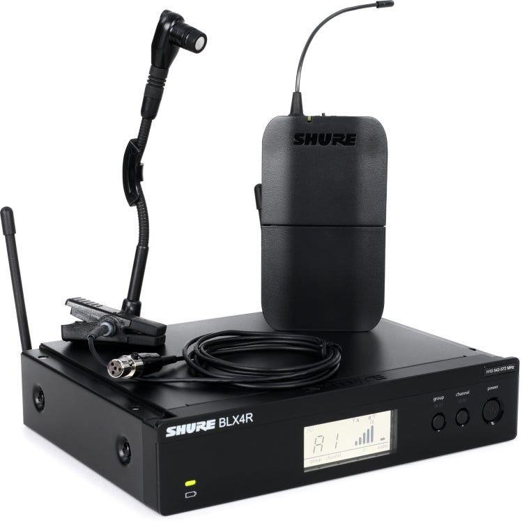 Shure BLX14R/B98 - Wireless Rack-mount Instrument System with Beta 98H/C Microphone (H10 Band: 542-572 MHz)