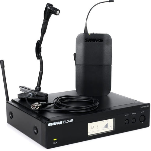 Shure BLX14R/B98 Rackmount Wireless Cardioid Instrument Microphone System (H11: 572 to 596 MHz)