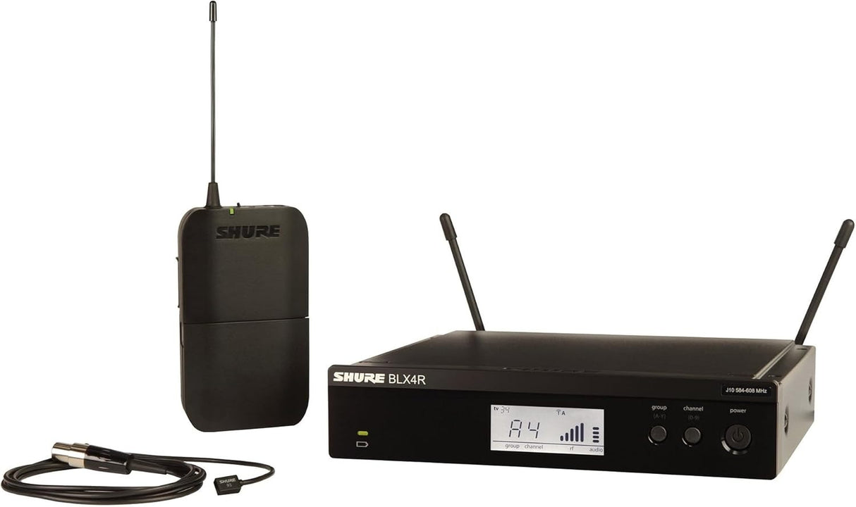 Shure BLX14R/W93 - Wireless Rack-mount Presenter System with WL93 Miniature Lavalier Microphone