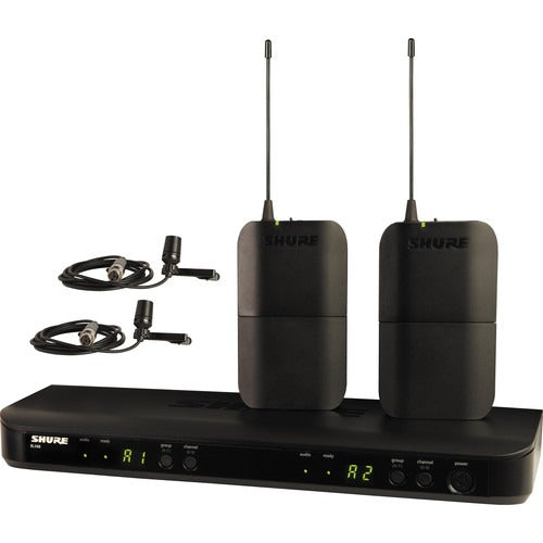 Shure BLX188/CVL Dual-Channel Wireless Cardioid Lavalier Microphone System (J11: 596 to 616 MHz)