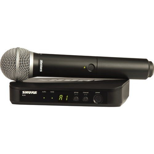 Shure BLX24/PG58 Wireless Handheld Microphone System with PG58 Capsule (J11: 596 to 616 MHz)