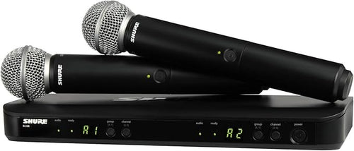 Shure BLX288/SM58 Dual-Channel Wireless Handheld Microphone System with SM58 Capsule J11: 596-616MHz