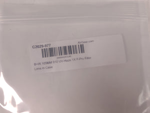 B+W 105MM 010 UV-Haze 1X F-Pro Filter Lens in Case