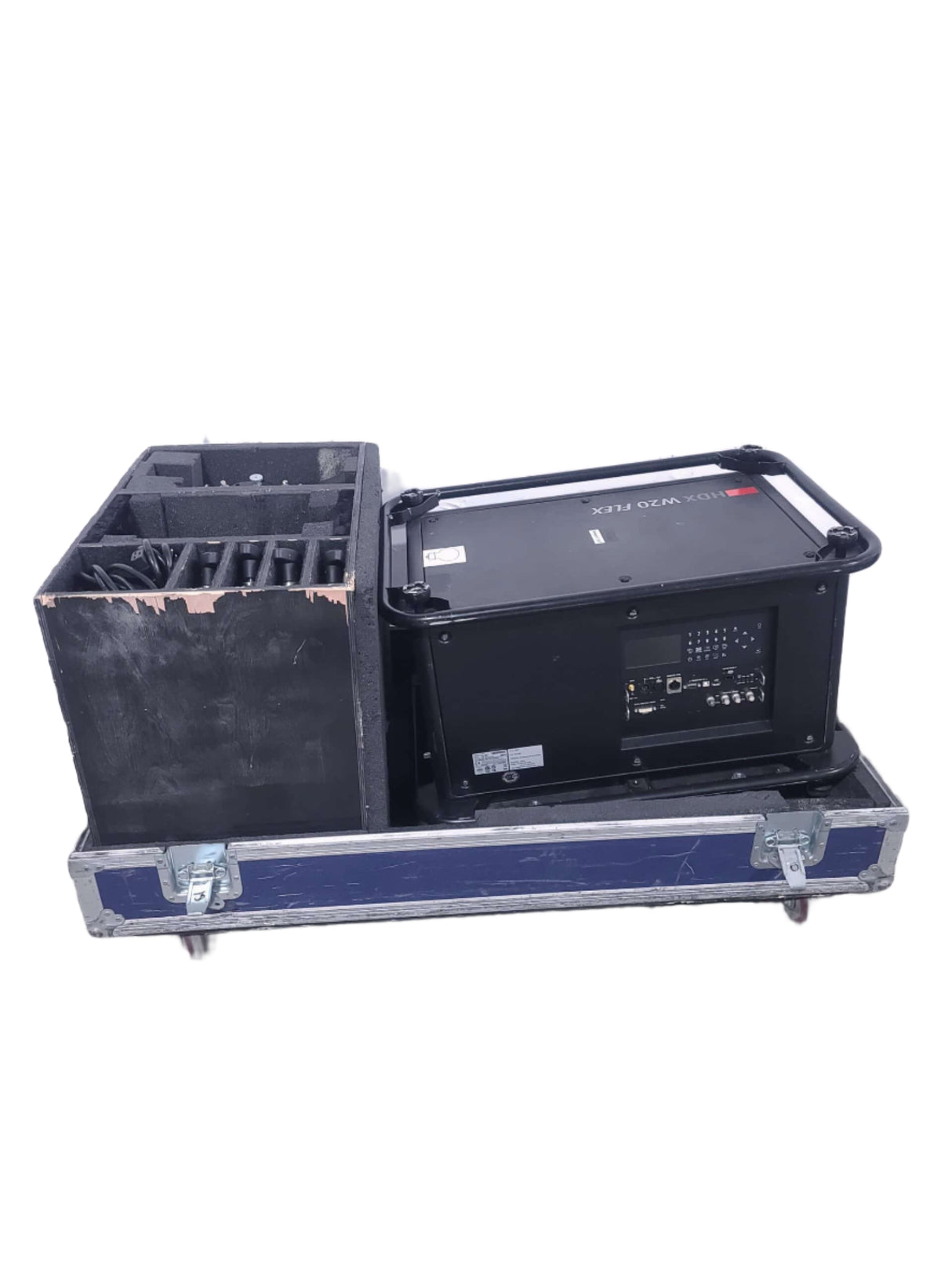 Barco-HDX-W18-16500-Lumen-3DLP-WUXGA-Large-Venue-Projector-5764-Op-Hours-w-Accessories-in-Wheeled-Hard-Case-For-Parts-1-scaled-side1